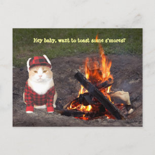 Carte Postale Kitty Campfire