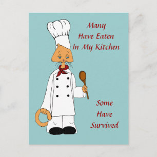 Carte Postale Kitty Chef