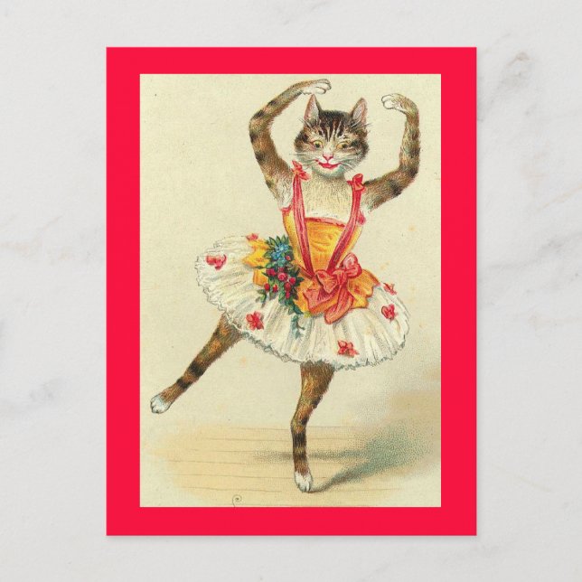 Carte Postale Kitty Dancing vintage (Devant)