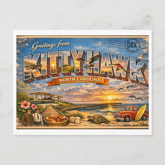 Carte Postale Kitty Hawk North Carolina Classic (Devant)