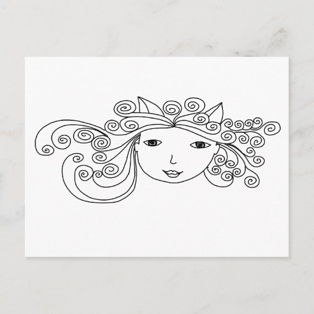 Carte Postale Kitty Kat Girl (Devant)