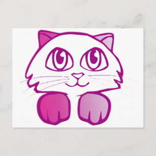 Carte Postale Kitty pourpre