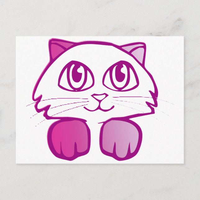Carte Postale Kitty pourpre (Devant)
