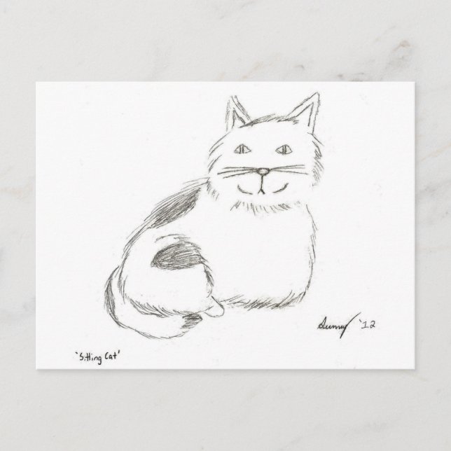 Carte postale Kitty Sketch (Devant)