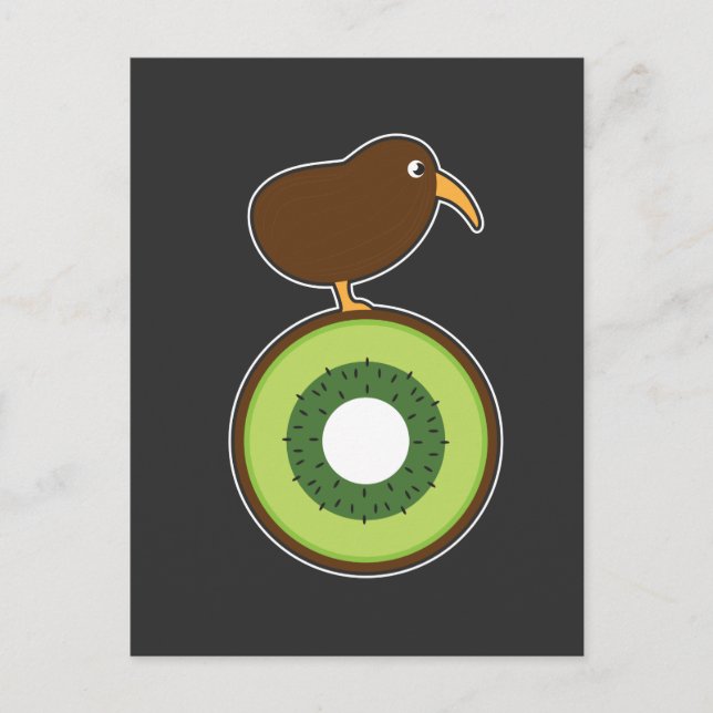 Carte Postale Kiwi Bird Funny Kiwi Fruit Cadeau (Devant)