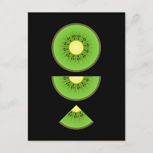 Carte Postale Kiwi Kawaii Cute Fruit