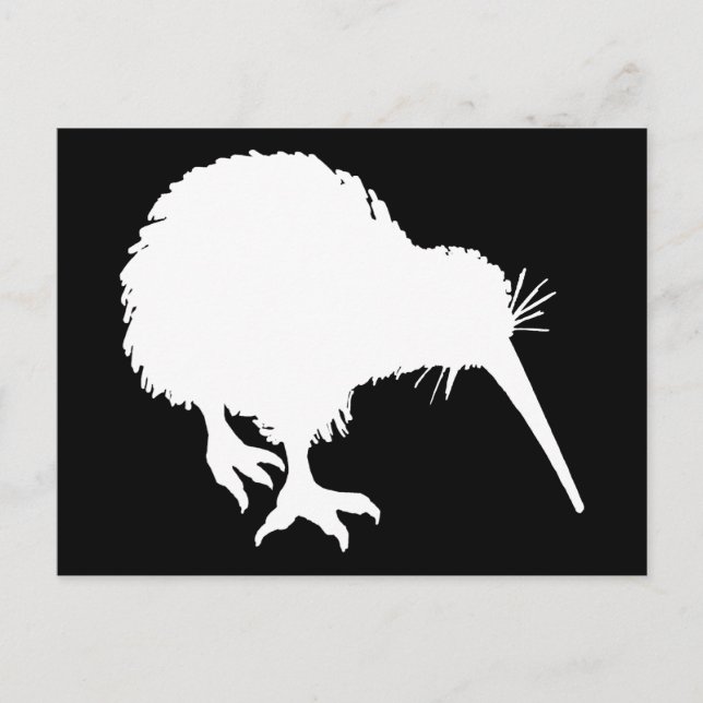 Carte Postale Kiwi Silhouette (Devant)
