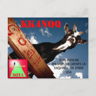 CARTE POSTALE KK4NQQ QSL CARD