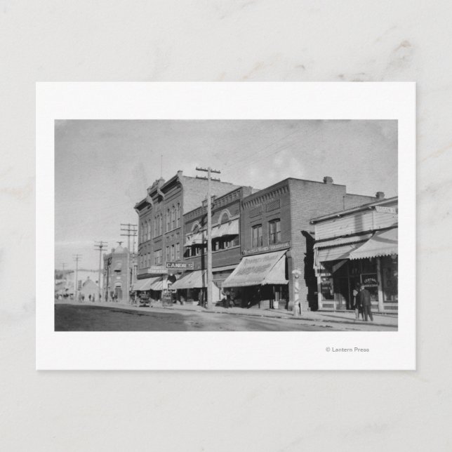 Carte Postale Klamath Falls, OU Vue sur Main Street (Devant)