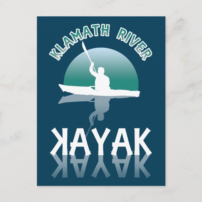 Carte Postale Klamath River California - Kayak (Devant)