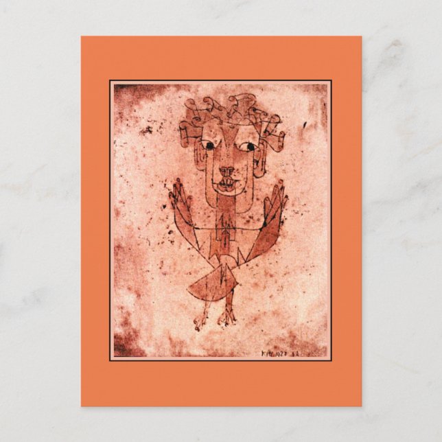 Carte Postale Klee - Angelus Novus (Nouvel Ange) (Devant)