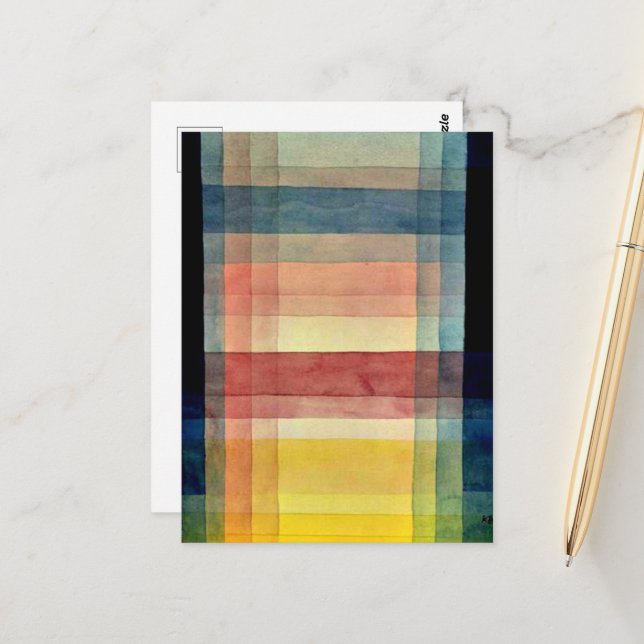 Carte Postale Klee - Architecture of the Plain (Devant/Arrière en situation)