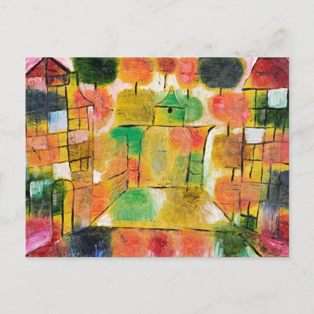 Carte Postale Klee - Baum und Architektur - Rhythmen, (Devant)