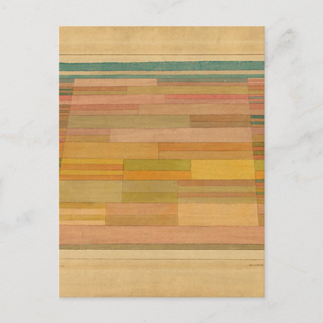 Carte Postale Klee - Champs mesurés (Devant)