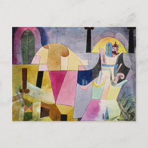 Carte Postale Klee - Colonnes noires dans un paysage