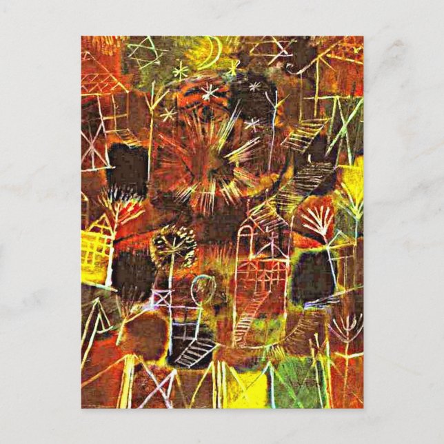 Carte Postale Klee - Composition cosmique, (Devant)