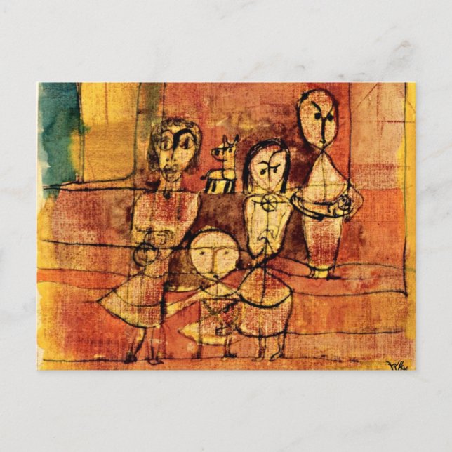 Carte Postale Klee - Enfants et Chien (Devant)