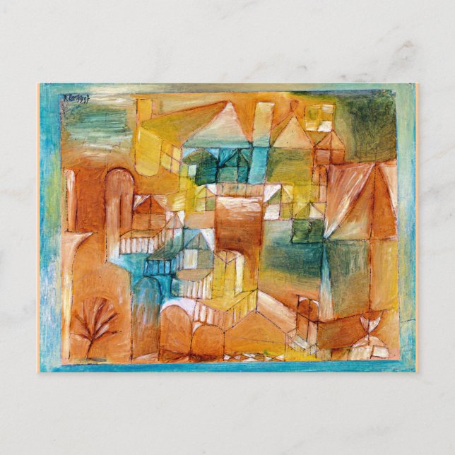 Carte Postale Klee - Fascade Brown-vert (Devant)