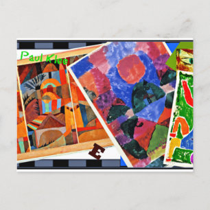 Carte Postale Klee - I Love Paul Klee, collage,