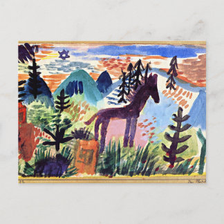 Carte Postale Klee - Le Cheval, peinture célèbre
