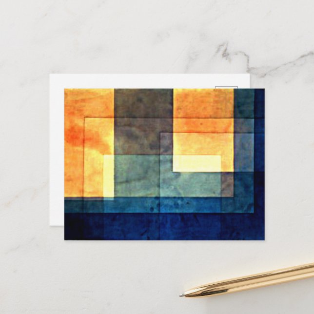 Carte Postale Klee - Maison sur l'Eau (Devant/Arrière en situation)