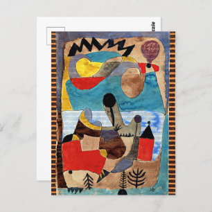 Carte Postale Klee - Paysage du château avec éclair noir