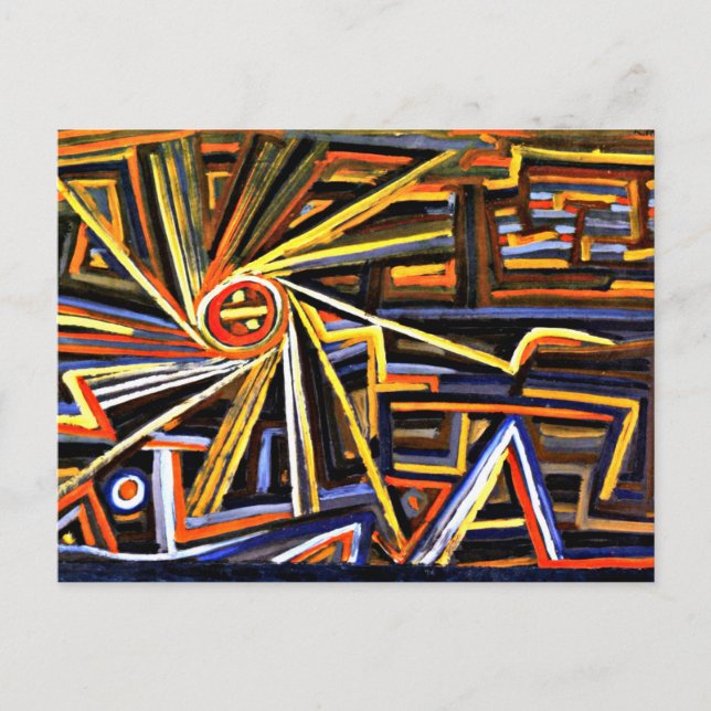 Carte Postale Klee - Rayonnement et rotation (Devant)