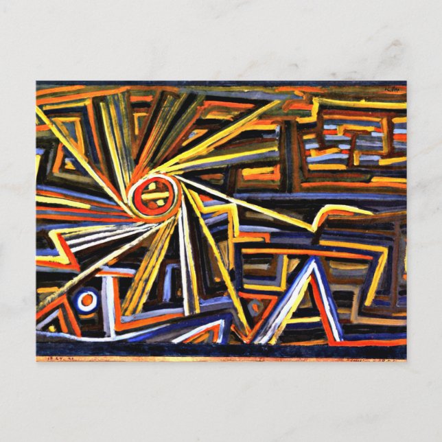 Carte Postale Klee - Rayonnement et rotation (Devant)