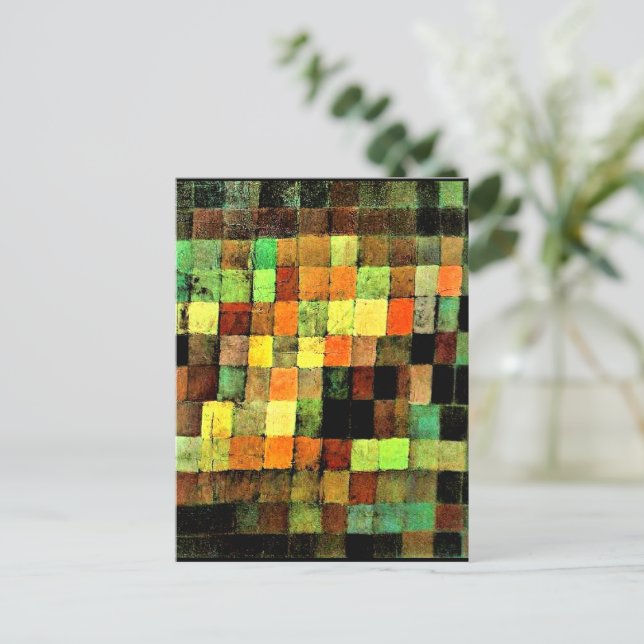 Carte Postale Klee - Son antique abstrait sur noir (Debout devant)