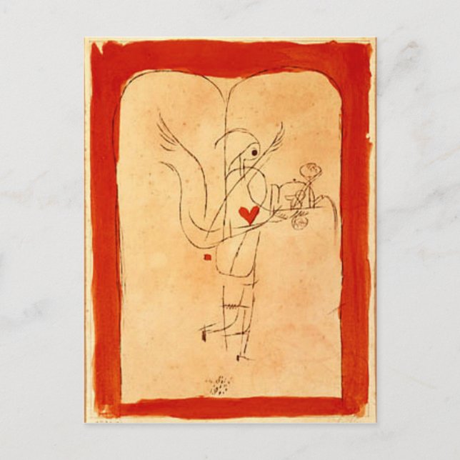 Carte Postale Klee - Un esprit sert un petit déjeuner (Devant)