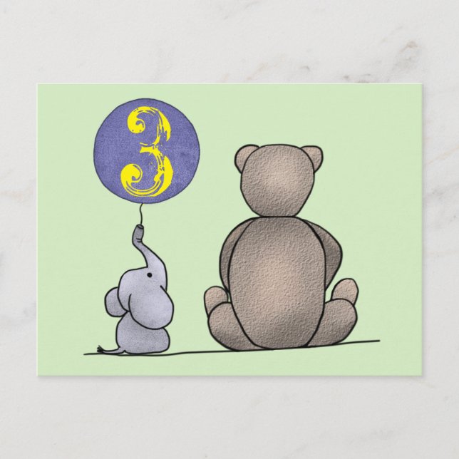 Carte Postale Kleiner Kerl wird 3 (Devant)