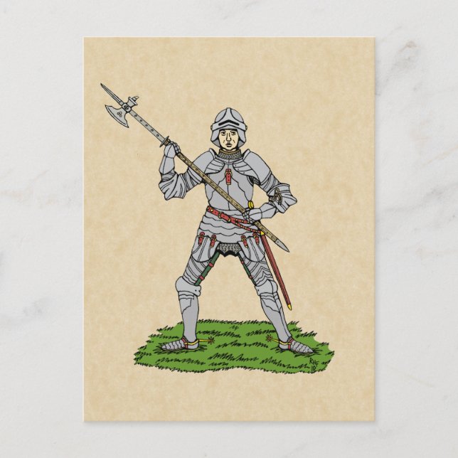 Carte Postale Knight anglais du XVe siècle (Devant)