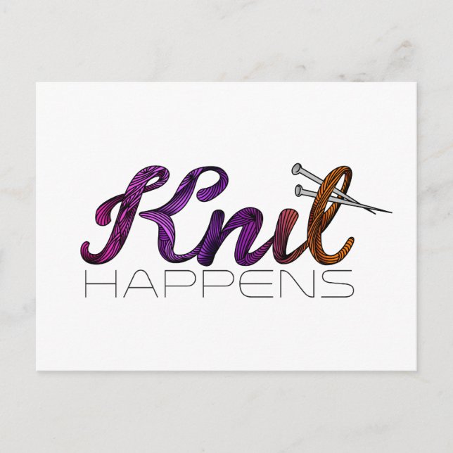Carte Postale Knit arrive (Devant)