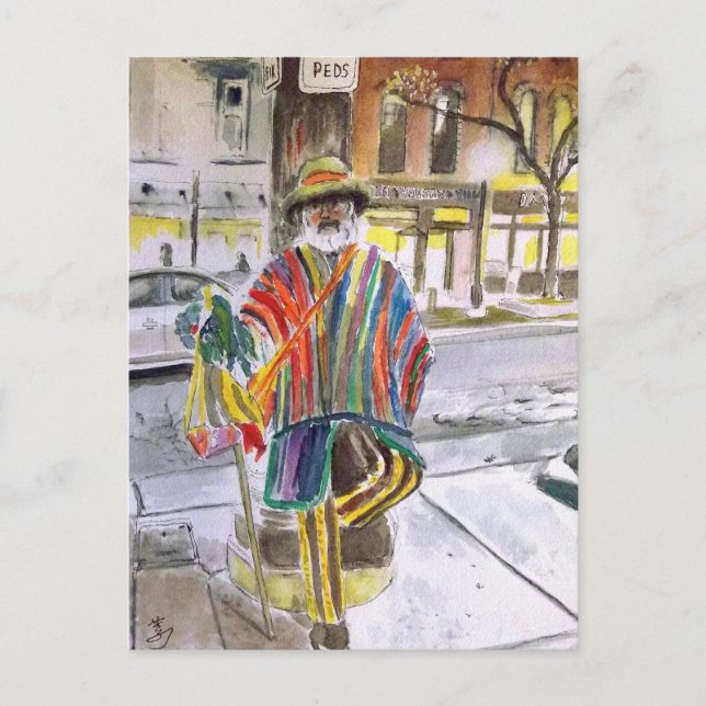 Carte Postale Knit Guy sur Main St. Ann Arbor, Michigan (Devant)