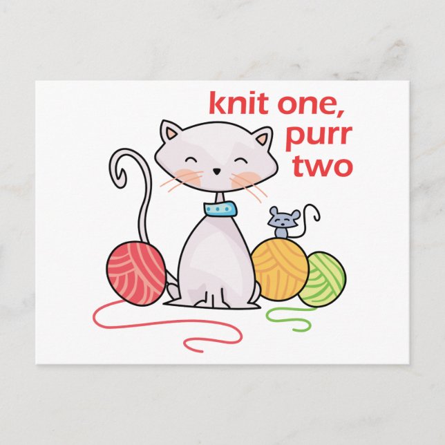 Carte Postale Knit Un Purple Deux (Devant)