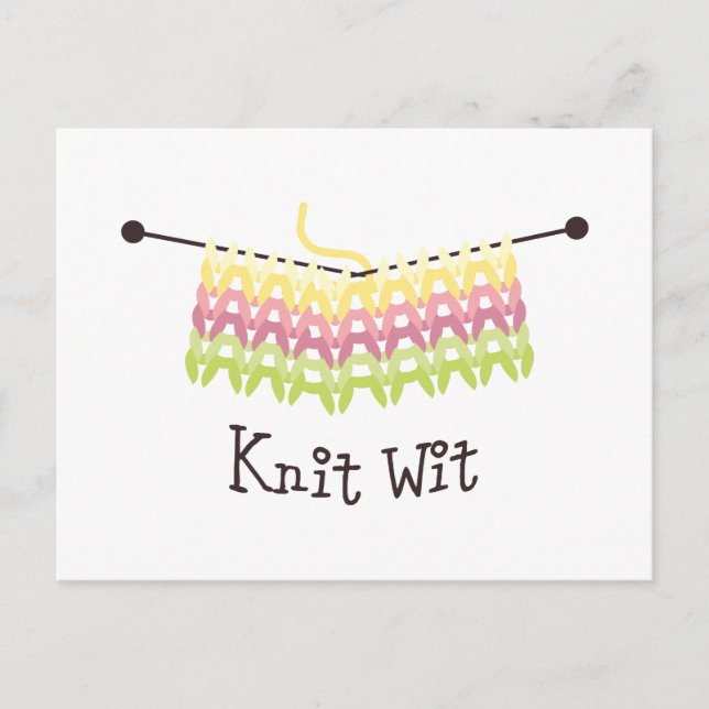 Carte Postale Knit Wit ! (Devant)