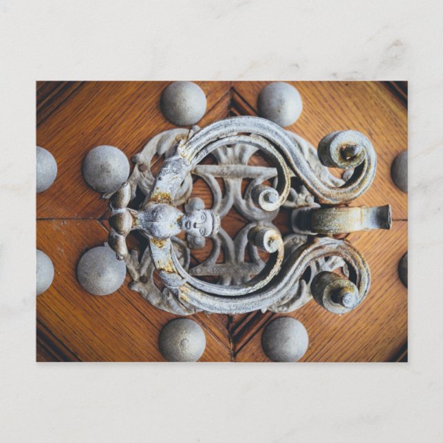 Carte Postale Knocker de porte de Prague (Devant)