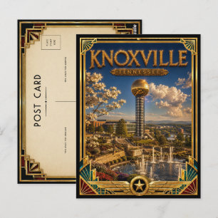 Carte Postale Knoxville Tennessee Art Déco vintage de l'âge d'or