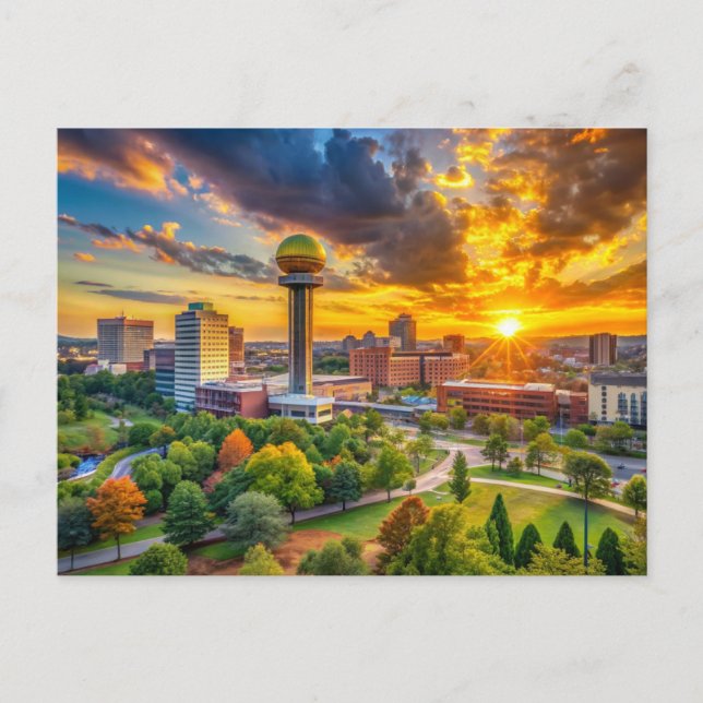 Carte Postale Knoxville, Tennessee, Coucher de soleil (Devant)
