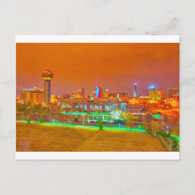 Carte Postale knoxville tn la nuit (Devant)