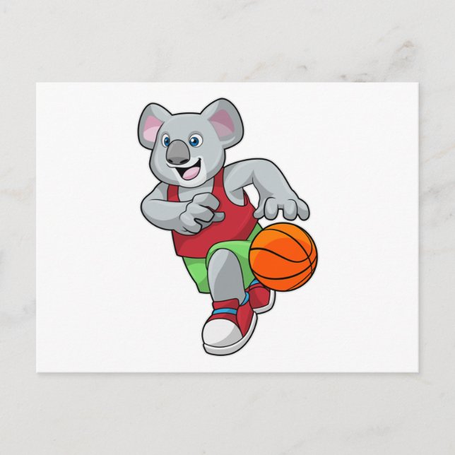 Carte Postale Koala au basket-ball (Devant)