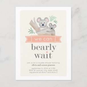 Carte Postale Koala Bear On Peut Attendre Le Baby shower Des Cou