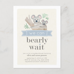 Carte Postale Koala Bear On Peut Attendre Le Baby shower Des Cou