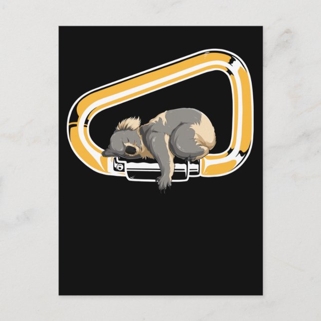 Carte Postale Koala Carabiner Escalade Animal mignon Bouldering (Devant)