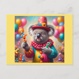 Carte Postale Koala Clown