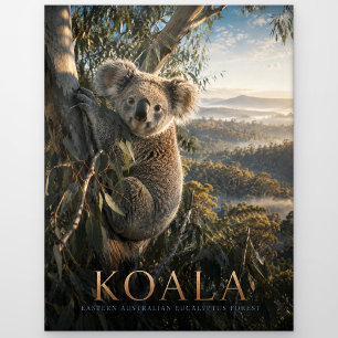 Carte Postale Koala Forêt d'Eucalyptus ANIMAUX