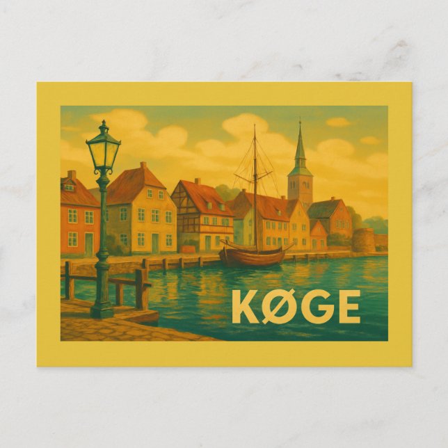 Carte Postale Køge Danemark Vieille Ville (Devant)