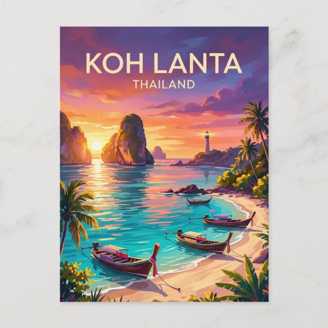 Carte Postale Koh Lanta Thaïlande (Devant)