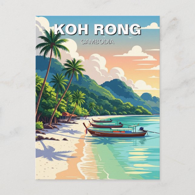 Carte Postale Koh Rong Voyages au Cambodge (Devant)