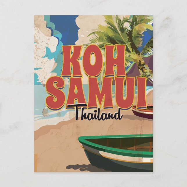 Carte Postale Koh Samui, Thaïlande Poster Vintage voyage (Devant)
